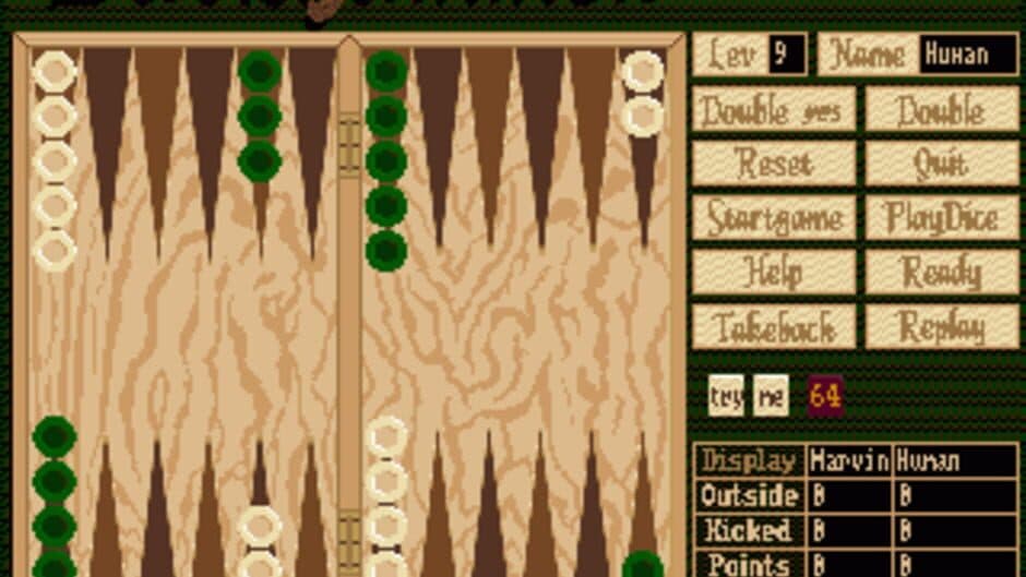 Screenshot principal de Backgammon