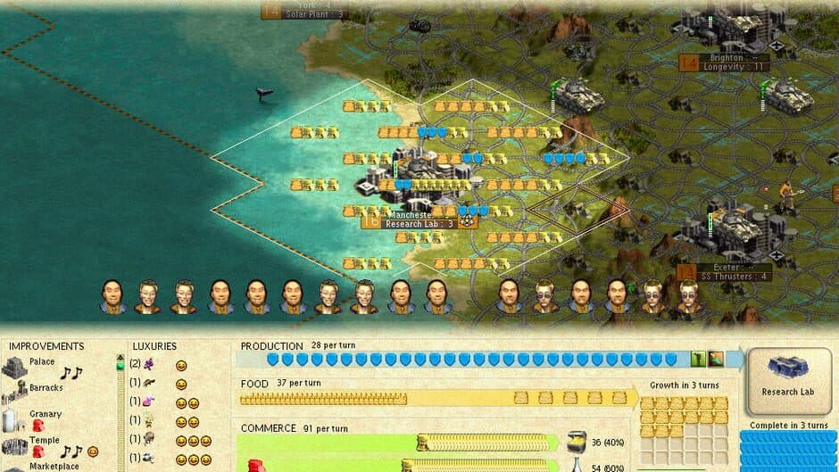 Screenshot principal de Sid Meier's Civilization III