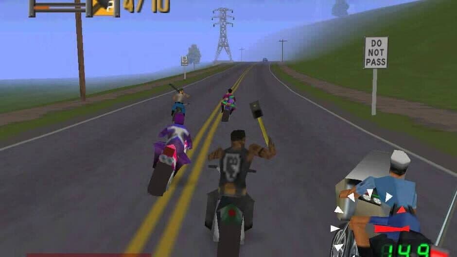 Screenshot principal de Road Rash 64