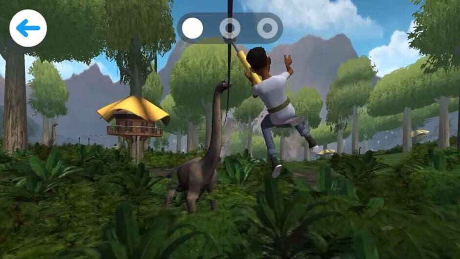 Screenshot principal de Jurassic World: Camp Cretaceous - Zipline Minigame