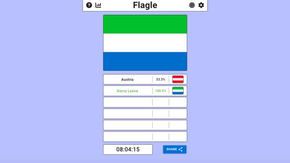 Screenshot principal de Flagle