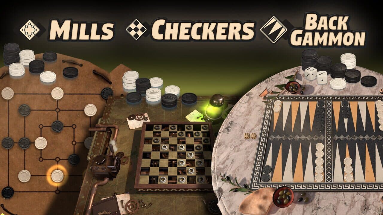 Artwork principal de 3in1 Game Collection: Backgammon + Checkers + Mills